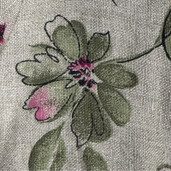 Style & Co. 100% linen floral shirt, size 18, button front, summer, breathable - Picture 5 of 9